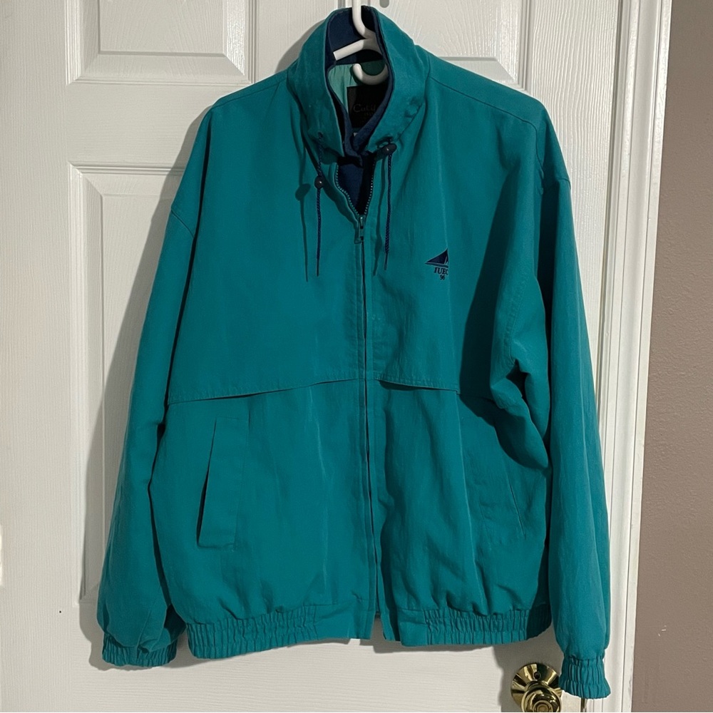 Vintage California Imperial Mens Blue Long Sleeve Full Zip Jacket Size XL USA 90